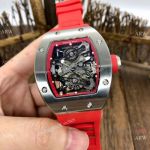 Best Replica Richard Mille RM038 Automatic Watches Stainless Steel and Red